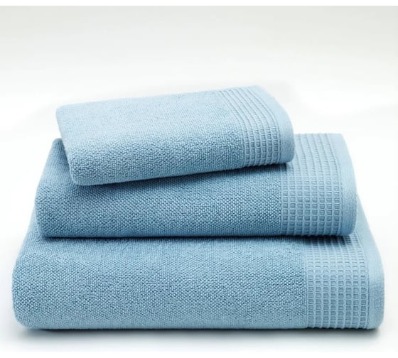 Изображение товара Полотенца махровые Guten Morgen Винарн, Голубой 30x30 см, 50x90 см, 70x140 см НПМ-ВГол-30-50-70