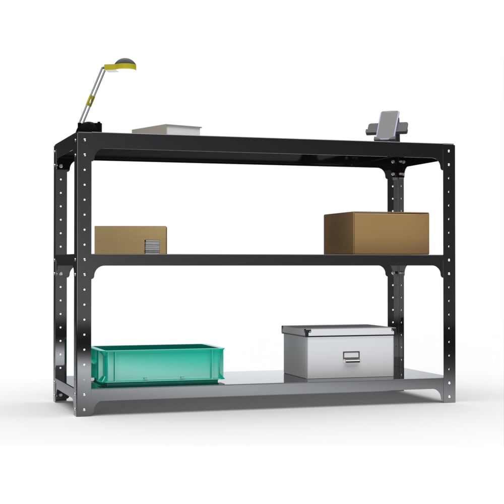 Изображение товара Стол-верстак ООО Металекс KIT 950х1000х400 мм, сталь, черный, 350 кг нагрузка