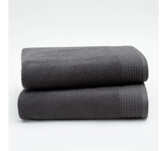 Изображение товара Полотенца махровые Guten Morgen Винарн, Графит 70x140 см, 2 шт. НПМ-ВГ-70-140-2