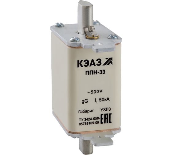 Изображение товара Вставка плавкая КЭАЗ ППН-33-X3-0-160А-УХЛ3 3 шт 111341