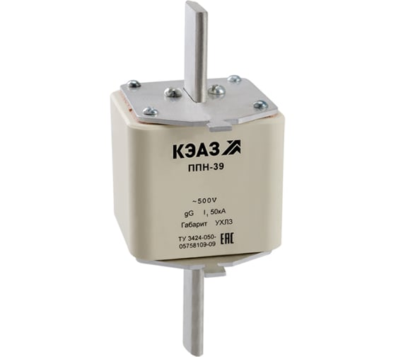 Изображение товара Вставка плавкая КЭАЗ ППН-39-X3-3-630А-УХЛ3-КЭАЗ 3 шт 111401