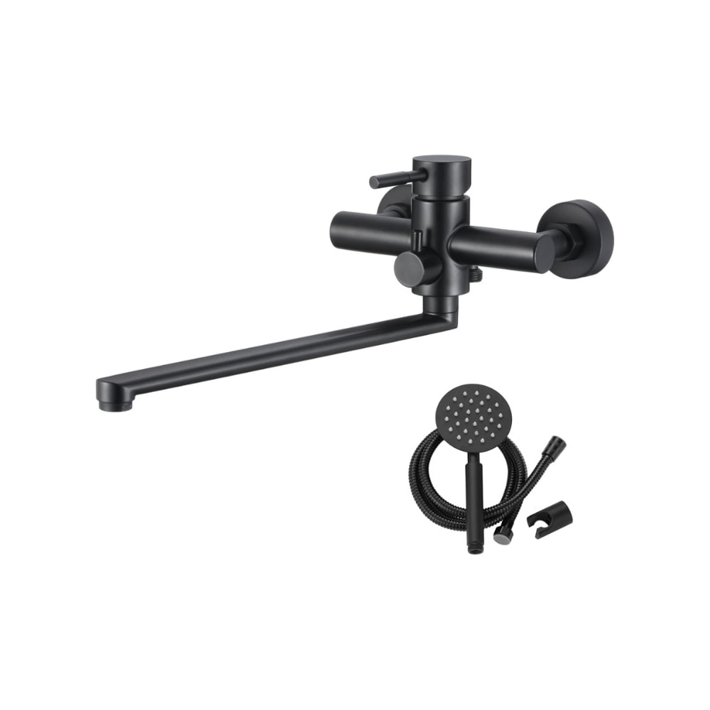 Изображение товара Смеситель для ванны OLIVE'S Balear нержавеющая сталь матовый дл 323 мм