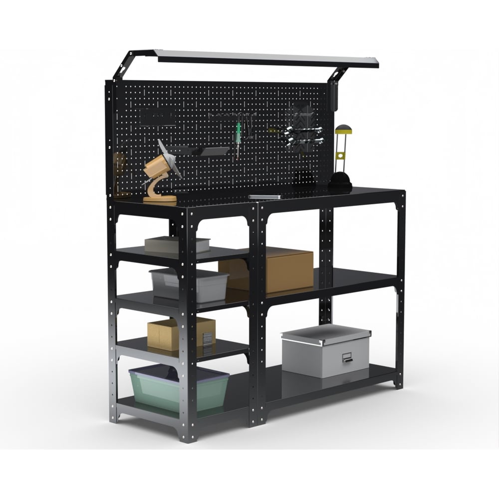 Изображение товара Стол-верстак Металекс KIT 950х1100х400 с боковыми полками