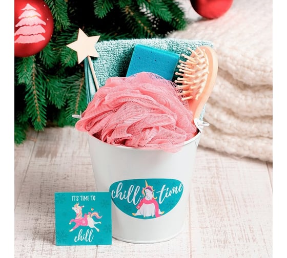 Изображение товара Набор подарочный Этель "Chilltime" полотенце и аксессуары 5050842