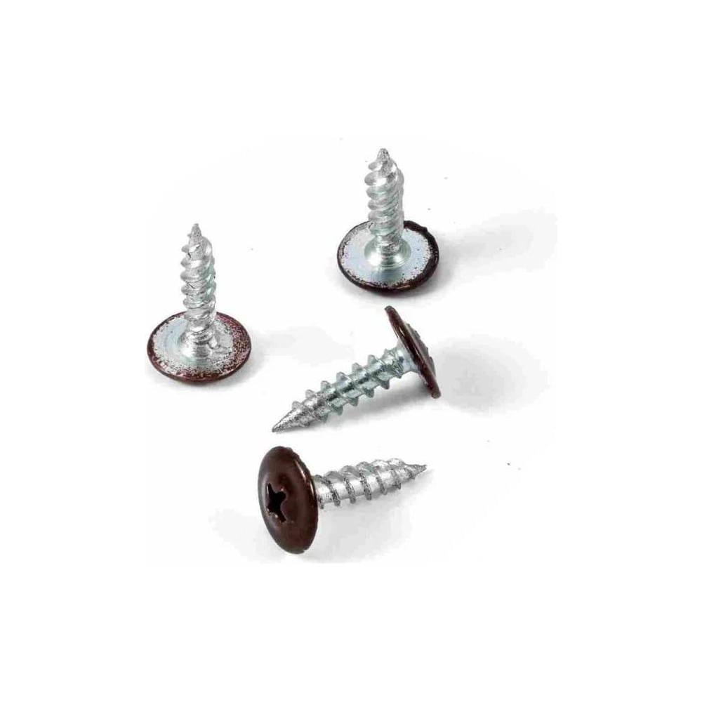 Изображение товара Саморез крашеный с пресс-шайбой Квадра острый конец 4.2 x 16 RAL 8017, упаковка 10 шт. 801716120812