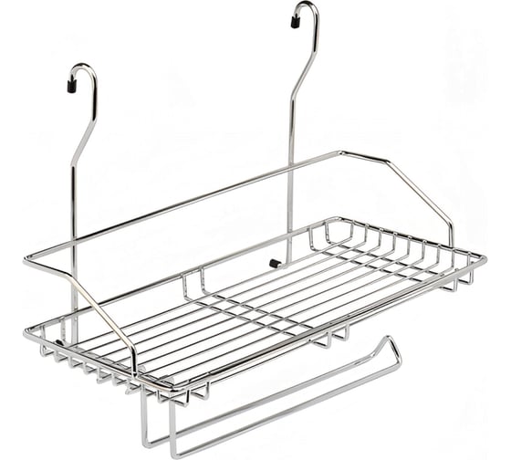 Изображение товара Полка одинарная с держателем для полотенца MF CWJ220-2 ALBA 375x190x310 мм, хром 48392v