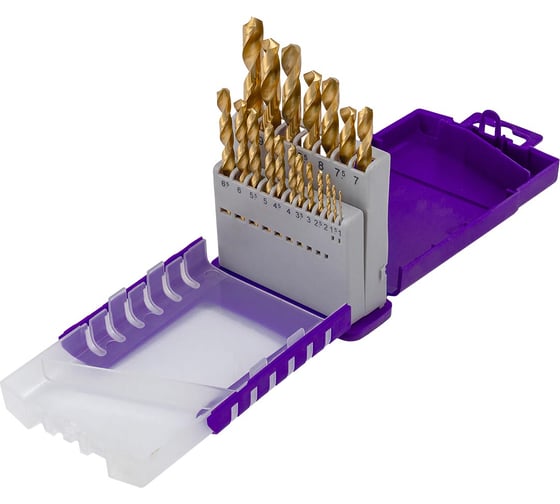 Изображение товара Сверла по металлу MEGATOOLS набор 19 предметов (1-10 мм) MT-924U19(60708)