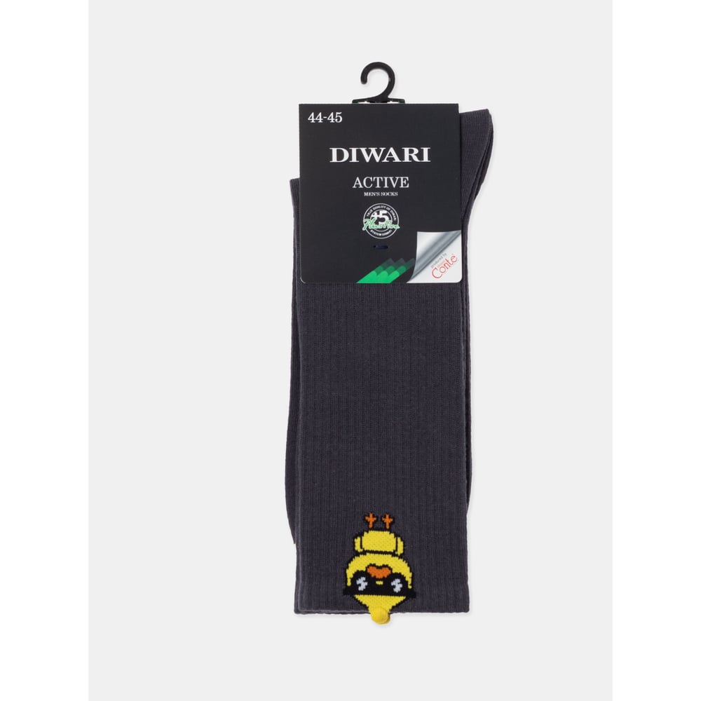 Изображение товара Носки мужские удлиненные DIWARI ACTIVE 23С-141СП темно-серые 44-45