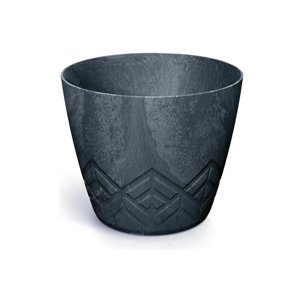 Изображение товара Кашпо Prosperplast DARE120E S433 Areco Beton Effect антрацит 12 см