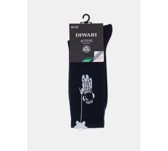 Изображение товара Носки мужские удлиненные DIWARI ACTIVE 23С-141СП рис. 975, р-р 40-41, темно-синий 1001332530020027975
