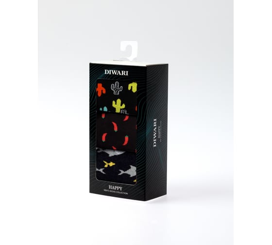 Изображение товара Носки мужские DIWARI HAPPY 17С-151СП 3 ПАРЫ рис. 775, р-р 44-45 1001332140050077775