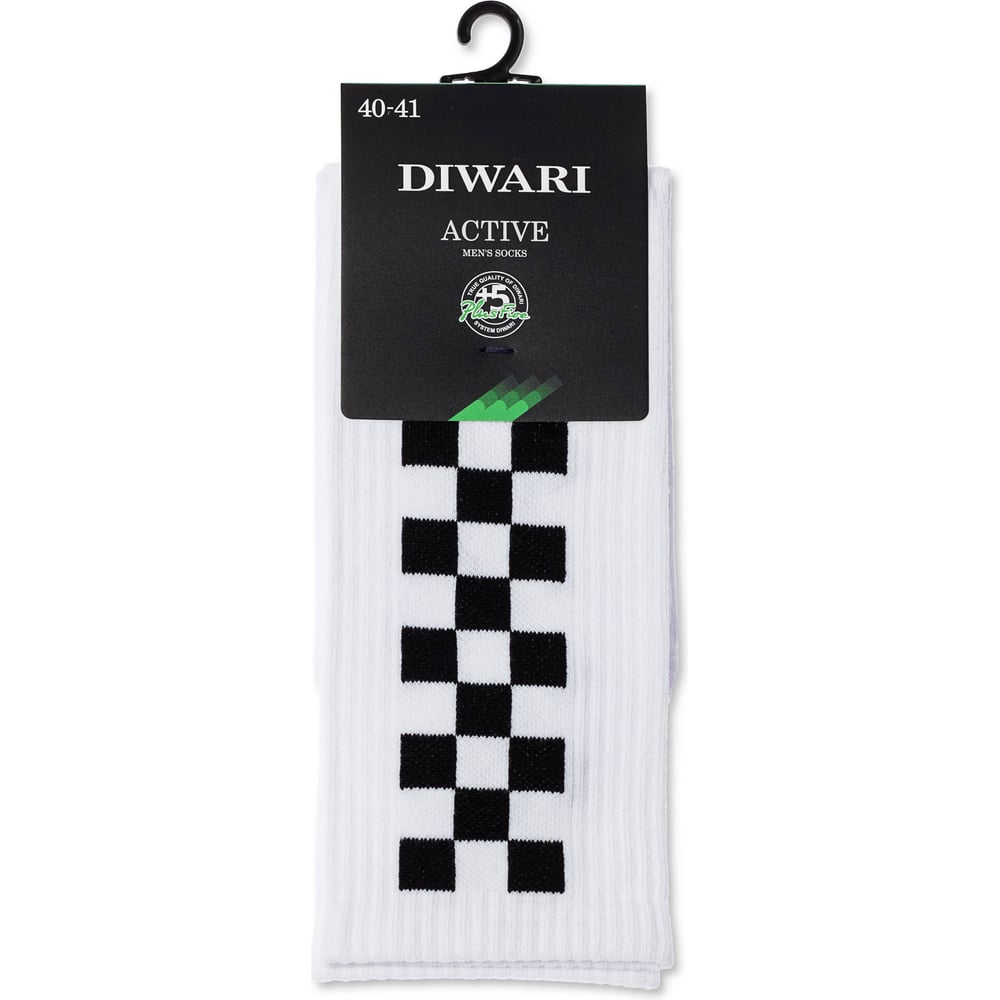 Изображение товара Мужские носки DIWARI ACTIVE 20С-33СП классические для повседневной носки белый цвет 40-41 размер
