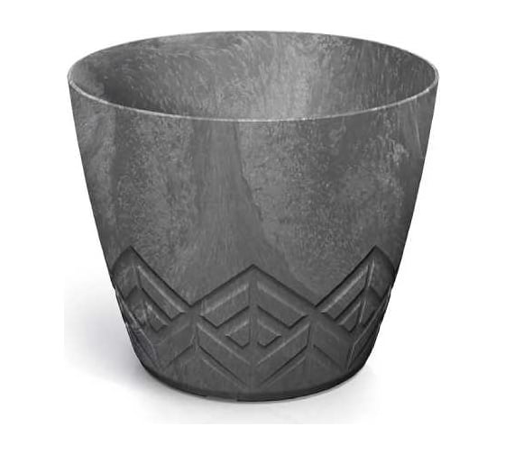 Изображение товара Кашпо Prosperplast DARE120E 425U Areco Beton Effect d 12 см, h 10 см, 800 мл, темно серый 072375