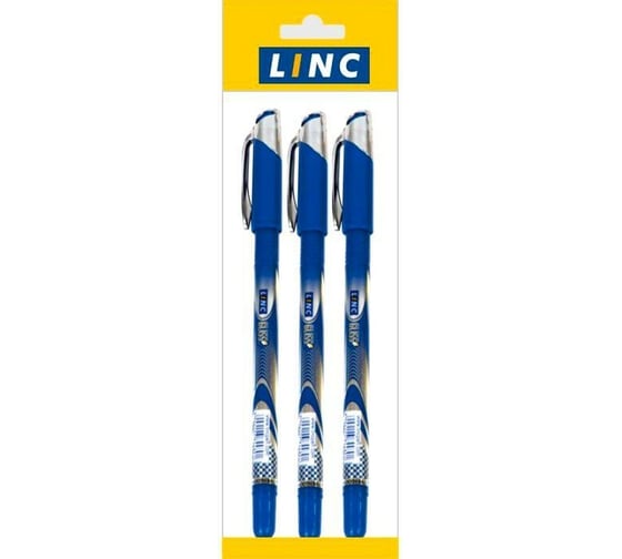 Изображение товара Набор шариковых ручек Linc GLISS 0,70 мм, 3 шт, синий 1210F /blue/ 3