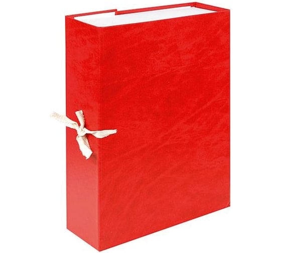 Изображение товара Архивный короб INFORMAT 230х320х80 мм, А4, ассорти, бумвинил, 2 завязки, собранный ВВ9180