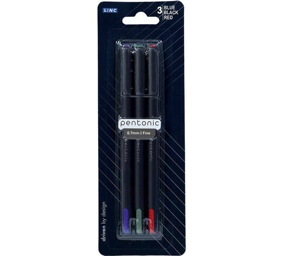 Изображение товара Набор шариковых ручек Linc PENTONIC 0.7 мм, 3 шт, ассорти 7024/3/ASST
