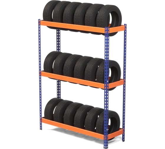 Изображение товара Металлический стеллаж ГТС Профи-Т для шин 2000x1540x500 мм. Ярусы: 3 шт. (б/н) 99-301577504
