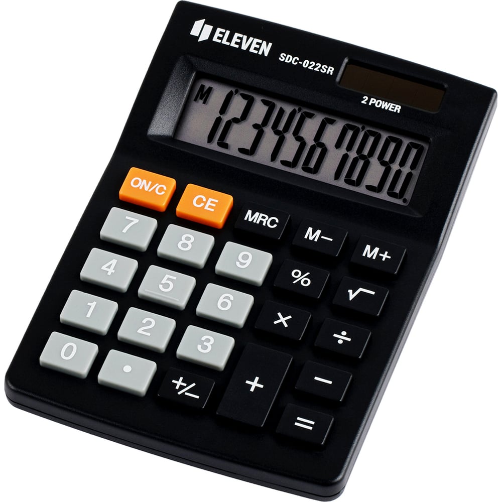 Калькулятор настольный Eleven SDC-022SR представляет собой надежное устройство для повседневных расчетов. Он оснащен 10-разрядным дисплеем, что позволяет выполнять сложные вычисления с высокой точностью. Устройство поддерживает двойное питание, что обеспечивает его работу как от батареек, так и от солнечной энергии, увеличивая срок службы и удобство использования. Компактные размеры 88х127х23 мм делают его удобным для размещения на рабочем столе или в сумке, а черный цвет корпуса придает ему строгий и профессиональный вид. Калькулятор идеально подходит для офиса, учебы и домашнего использования, обеспечивая надежность и простоту в эксплуатации.