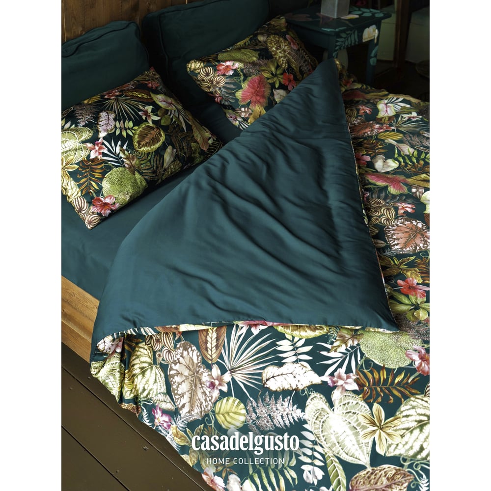 Изображение товара Комплект постельного белья CASADELGUSTO Flores de medianoche евро сатин Lux 300 TC