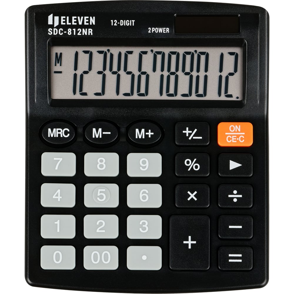 Калькулятор настольный Eleven SDC-812NR представляет собой надежное устройство для повседневных расчетов. Он оснащен 12-разрядным дисплеем, что позволяет выполнять сложные вычисления с высокой точностью. Двойное питание, включающее солнечную батарею и стандартную батарейку, обеспечивает бесперебойную работу в любых условиях освещения. Компактные размеры 127х105х21 мм делают его удобным для размещения на рабочем столе, а также для переноски в сумке или портфеле. Черный цвет корпуса придает устройству стильный и профессиональный вид, что делает его подходящим для использования как в офисе, так и дома. Калькулятор Eleven SDC-812NR станет надежным помощником в решении повседневных задач.