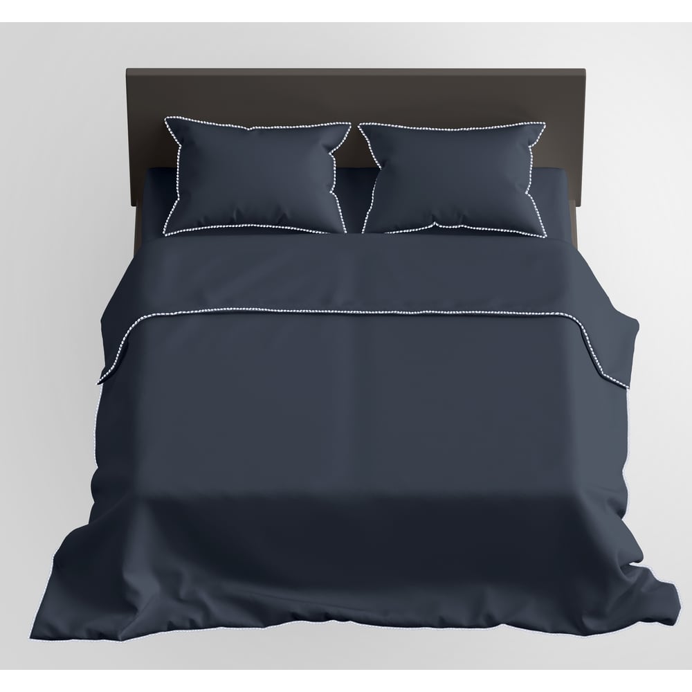 Изображение товара Комплект постельного белья CASADELGUSTO евро DARK SLATE сатин 300 TC