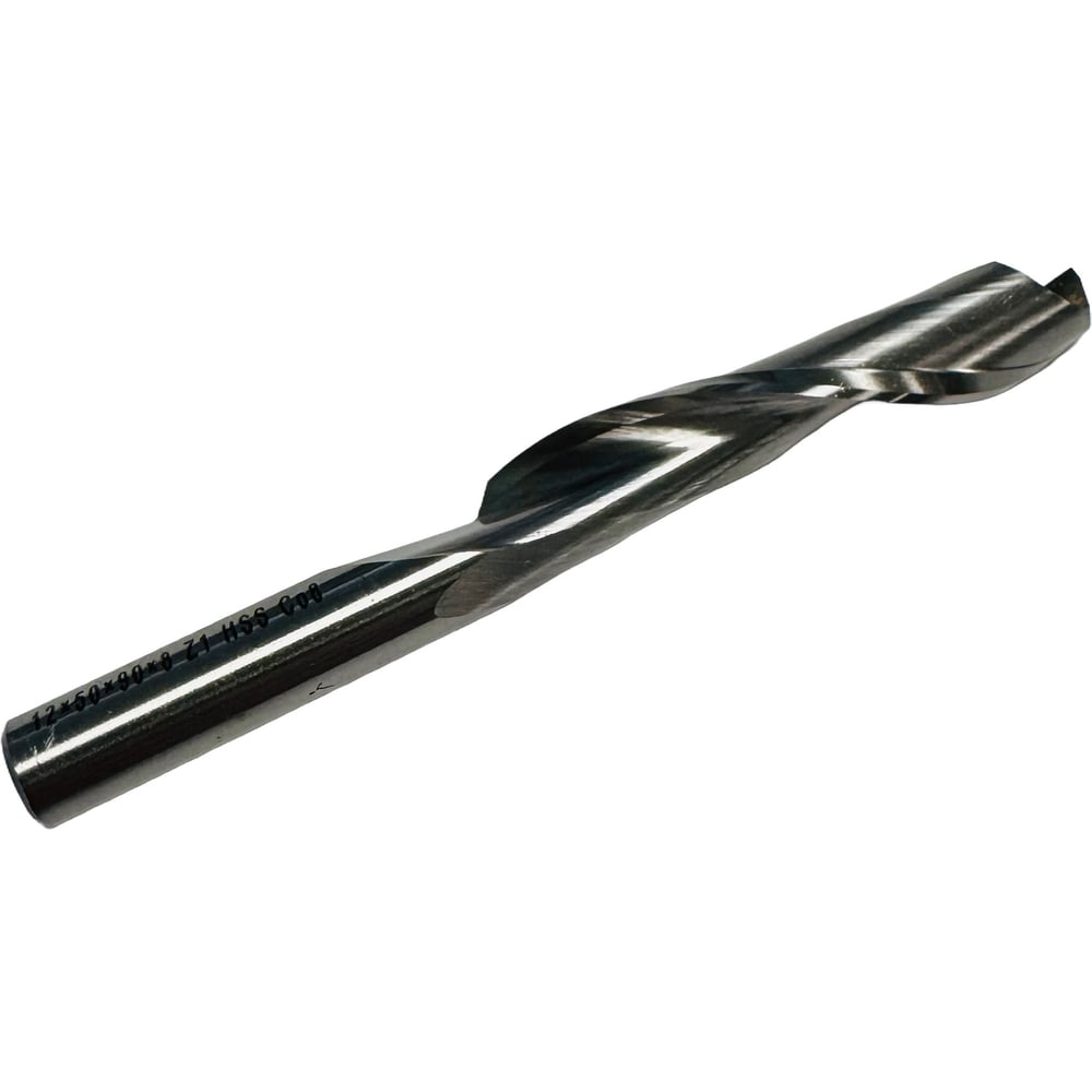 Изображение товара Фреза концевая спиральная по алюминию и ПВХ 12x50x90, HSS, Z1