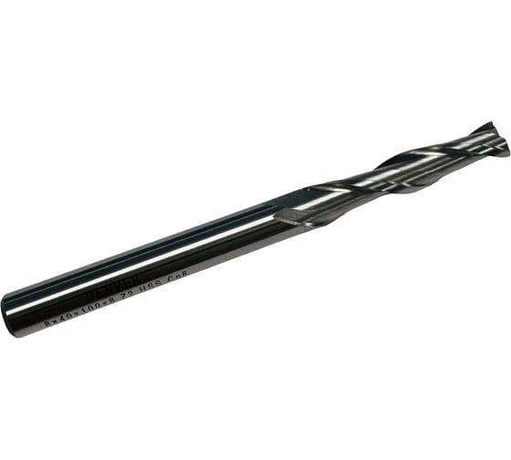 Изображение товара Фреза концевая спиральная по алюминию и ПВХ ООО Галифакс 8x40x100x8 мм, HSS, Z2, Co8 3840805