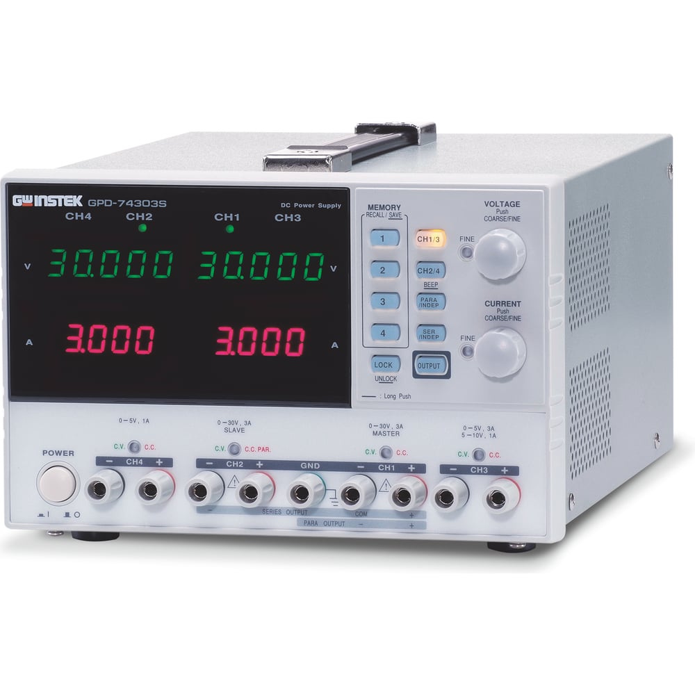 Изображение товара Источник питания GW Instek GPD-73303D с защитой и 3 каналами, настольный