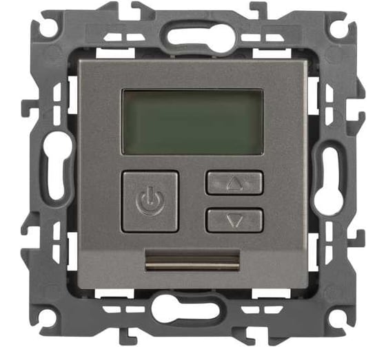 Изображение товара Терморегулятор универсальный ЭРА Серия 12 12411116 230В, Imax 16А, титан Б0065733