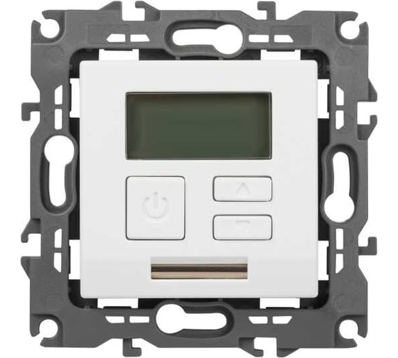 Изображение товара Терморегулятор универсальный ЭРА Серия 12 12411101М, 230В, Imax16А, белый матовый Б0065732