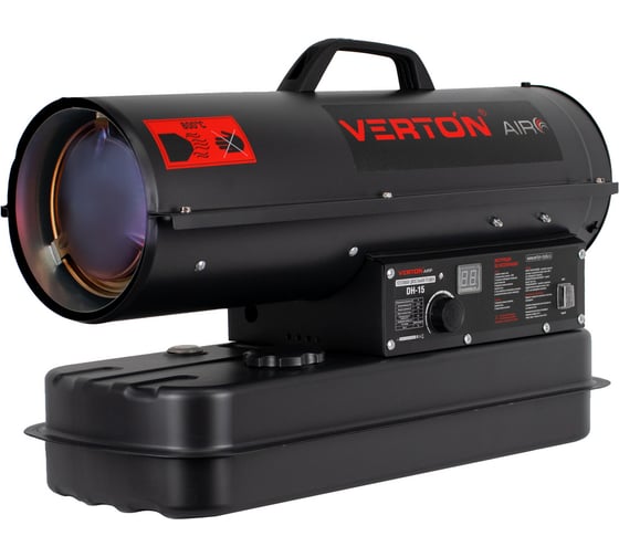 Изображение товара Дизельная тепловая пушка VERTON Air DH-15 NEW (15кВт,540м3/ч ,1,1л/ч,прям нагрев,дисплей,манометр,дизель/керосин) 01.12775.17961