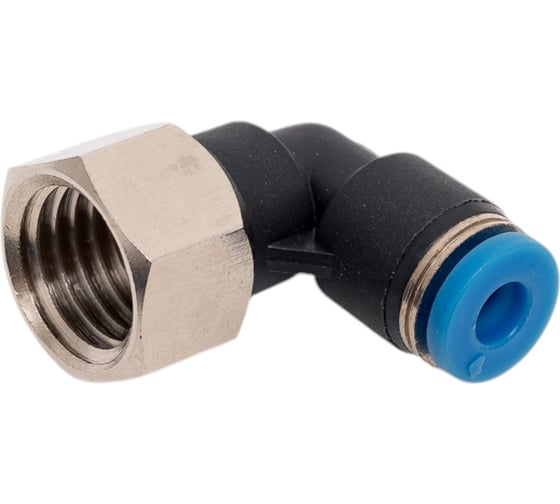 Изображение товара Пневмофитинг цанговый L-образный с внутренней резьбой HIMPT PLF 4-М12х1.5 00-00009956