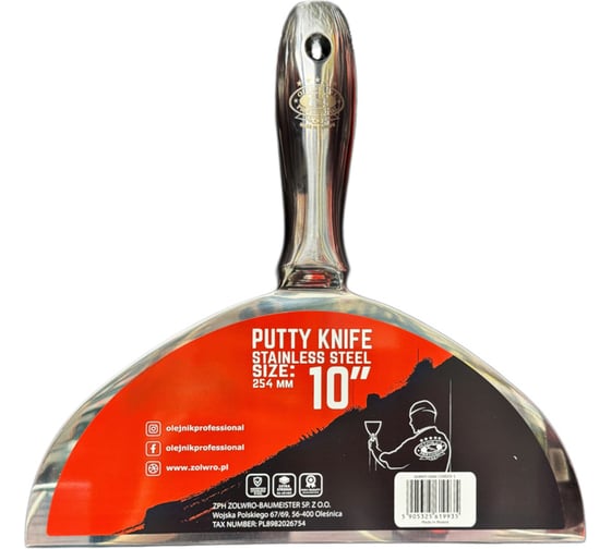 Изображение товара Шпатель цельнометаллический Olejnik 10 124025-1