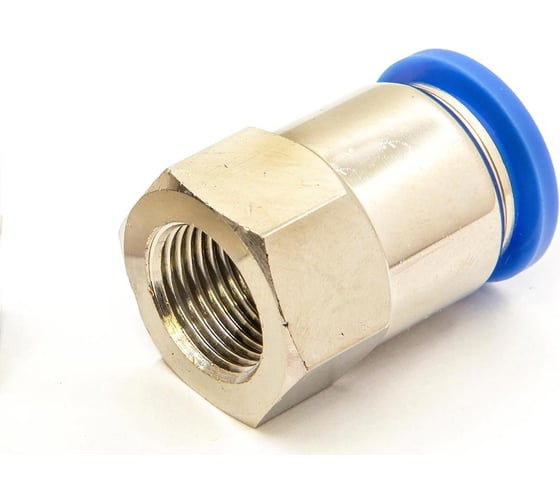Изображение товара Пневмофитинг цанговый прямой с внутренней резьбой HIMPT PCF 12-02 (R1/4) 00-00005206