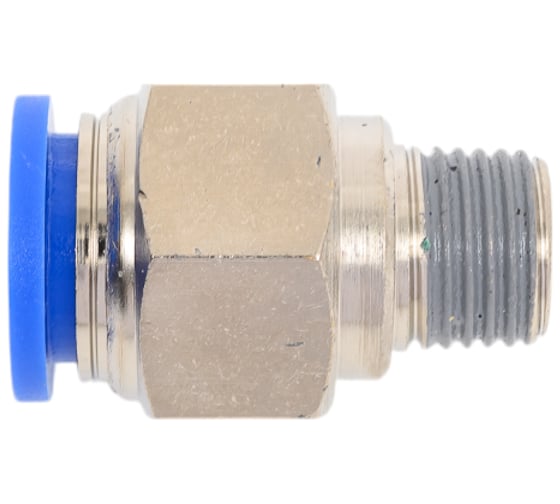 Изображение товара Пневмофитинг цанговый прямой с наружной резьбой HIMPT PC 12-02 (R1/4) 00-00005205