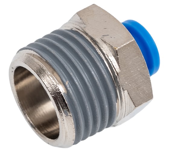 Изображение товара Пневмофитинг цанговый прямой с наружной резьбой HIMPT PC 6-04 (R1/2) 00-00008607
