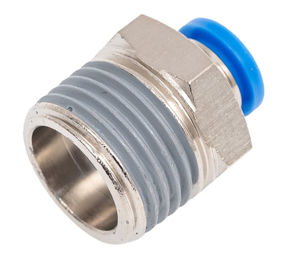 Изображение товара Пневмофитинг цанговый прямой с наружной резьбой HIMPT PC 8-04 (R1/2) 00-00008609