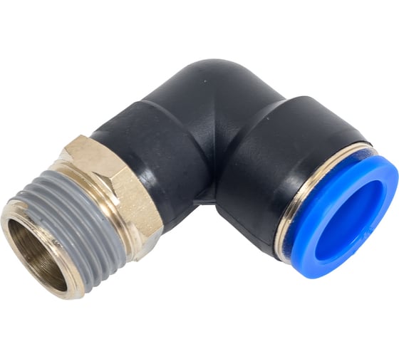 Изображение товара Пневмофитинг цанговый L-образный с наружной резьбой HIMPT PL 16-04 (R1/2) 00-00009942