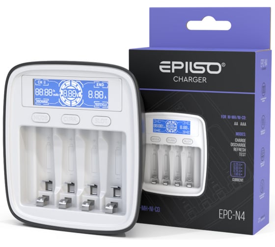 Изображение товара Зарядное устройство Epilso (1-4х AA, AAA) EPC-N4