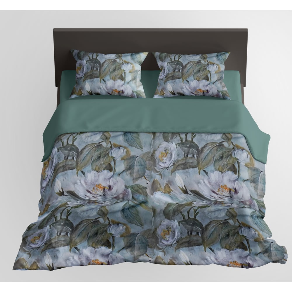 Изображение товара Комплект постельного белья CASADELGUSTO Lago Monet евро сатин 250 TC цветы