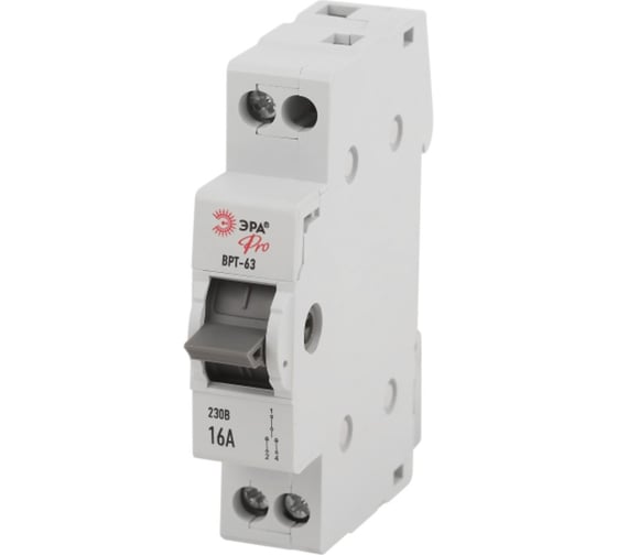 Изображение товара Выключатель-разъединитель трехпозиционный ЭРА ВРТ63 PRO VRT63116 1Р 16А Б0061642