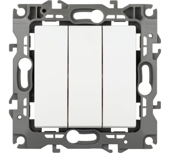 Изображение товара Выключатель тройнойЭРА Серия 12 12110701М 10АХ250В, белый матовый Б0065680