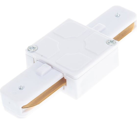 Изображение товара Прямой коннектор для трековых шинопроводов GAUSS белый 1/50 TR106