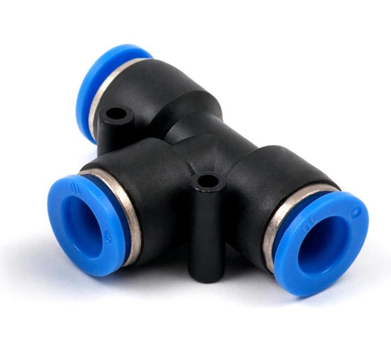 Изображение товара Фитинг пневматический цанговый пластиковый Т-образный PUT 10 HIMPT 00028007932