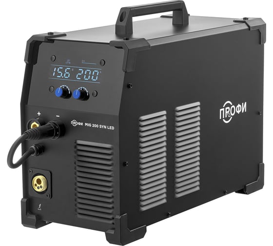 Изображение товара Аппарат полуавтоматической сварки ПТК ПРОФИ MIG 200 SYN LED 000000 43281