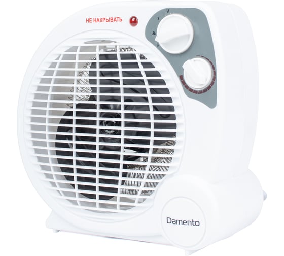 Изображение товара Тепловентилятор Damento TE-03, мощность 2000 Вт, нагрев. эл. спираль, 3 реж.работы (1/8) 013461