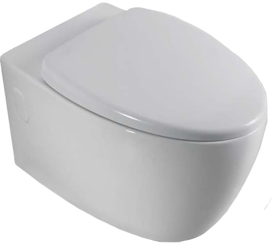 Изображение товара Инсталляция пневматическая с подвесным унитазом CULTO LUNA панель смыва белая, улучшенная каскадная система смыва LUNA_PN_WH