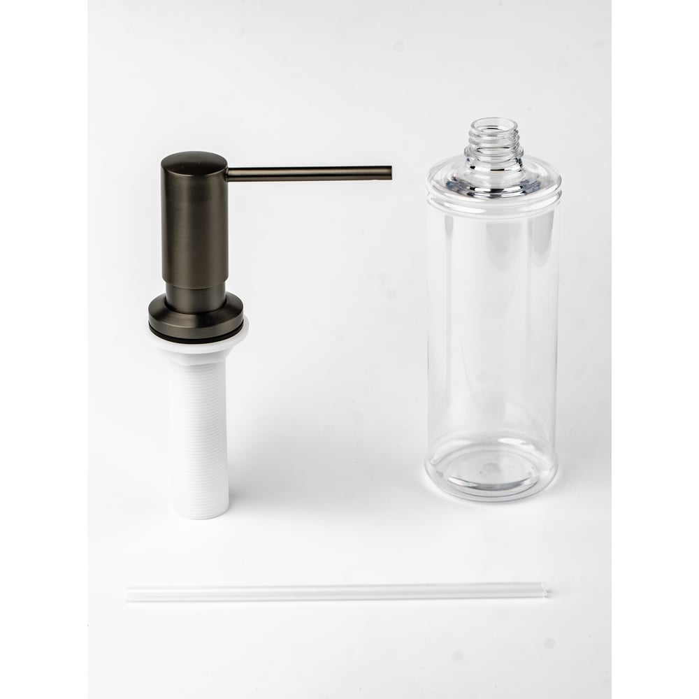 Изображение товара Дозатор для жидкого мыла Grandex AQUA Joy ANTHRACITE 0.35л встроенный механический