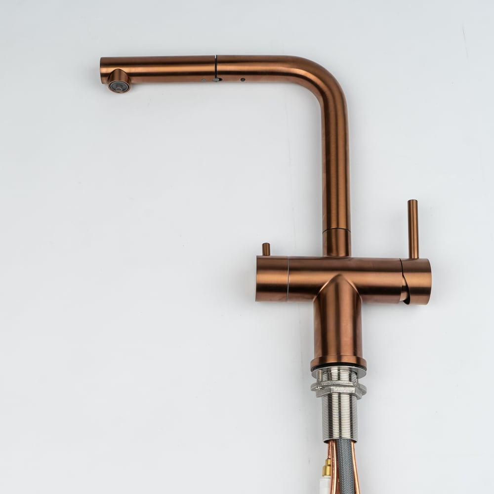 Изображение товара Смеситель для кухни Grandex AQUA Handy-P COPPER 9020962 двухрычажный современный