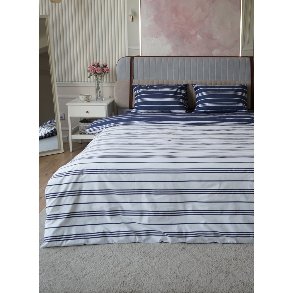 Изображение товара Комплект постельного белья CASADELGUSTO евро Océano Azul с наволочками